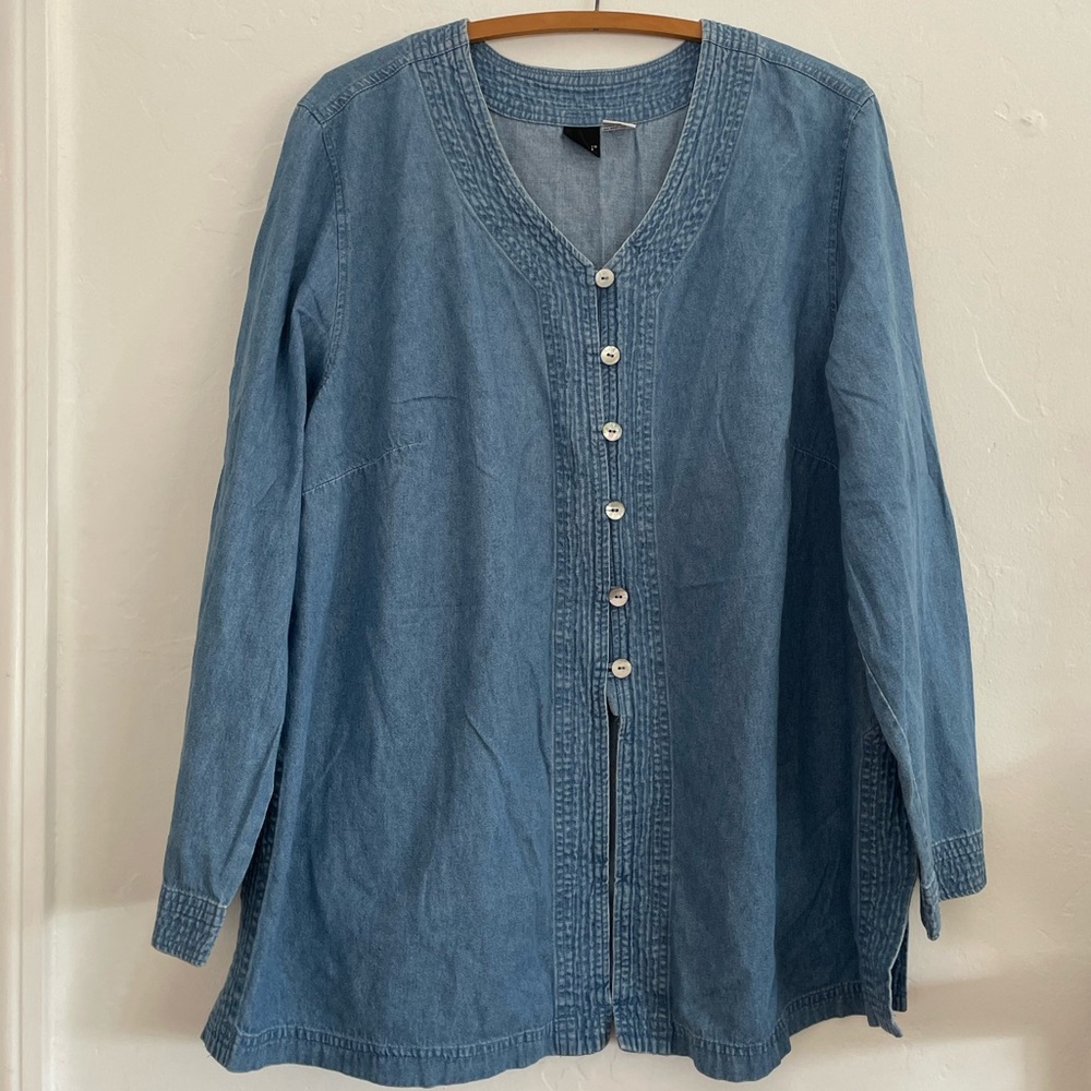 Vintage Cami Cotton Button Front Blouse